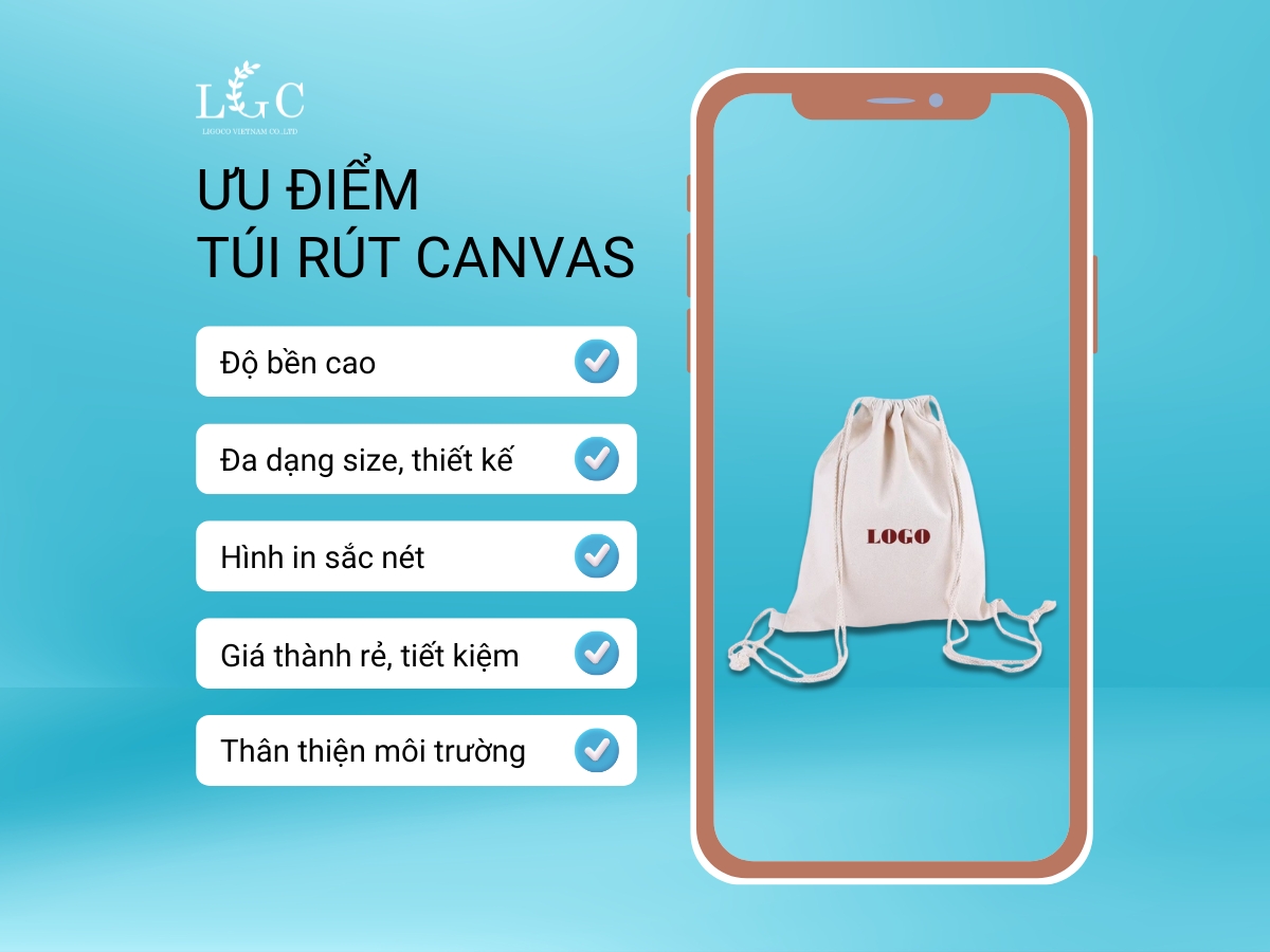 Ưu điểm túi rút canvas 