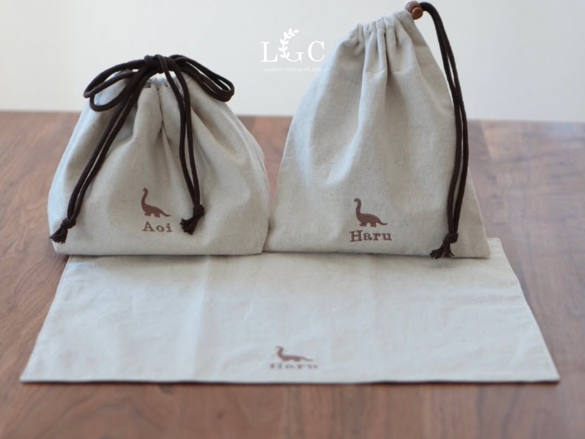 Túi rút canvas cho thương hiệu túi xách