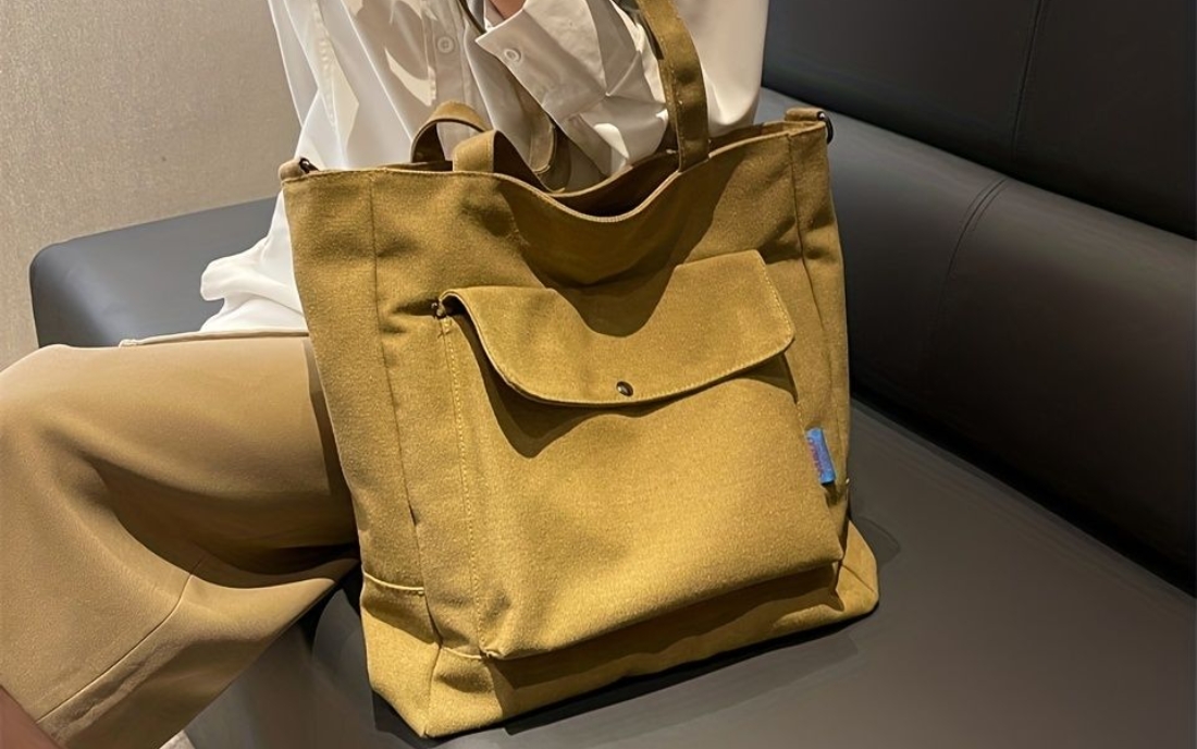Mẫu túi tote vintage nhiều ngăn