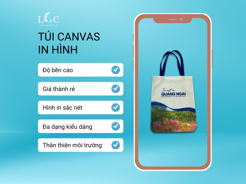 Ưu điểm của túi canvas in hình