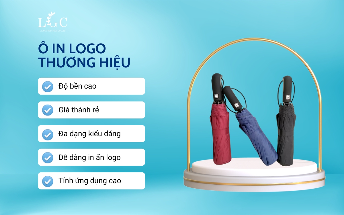 Ưu điểm của ô gấp in thương hiệu