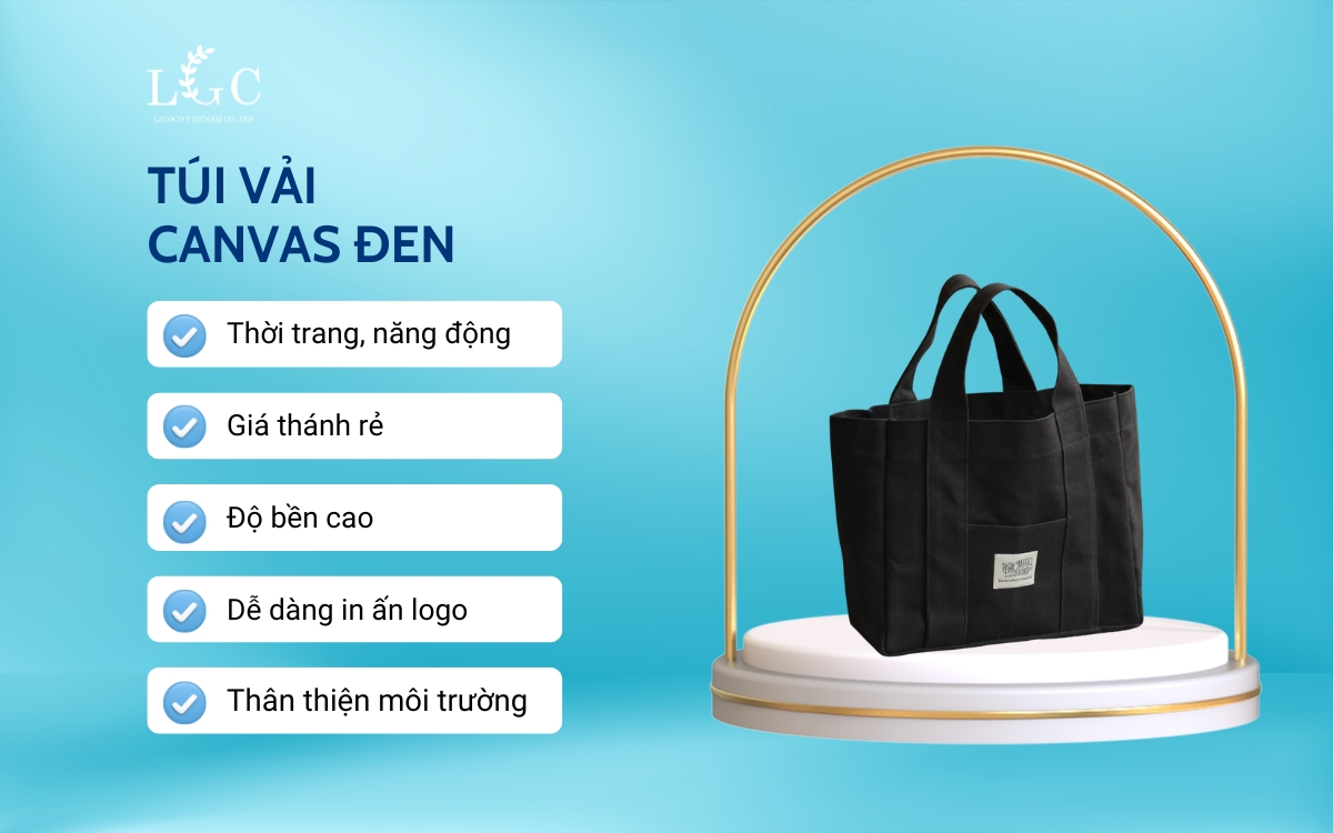 Ưu điểm của túi vải canvas màu đen