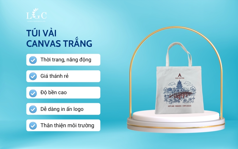 Ưu điểm của túi vải canvas trắng