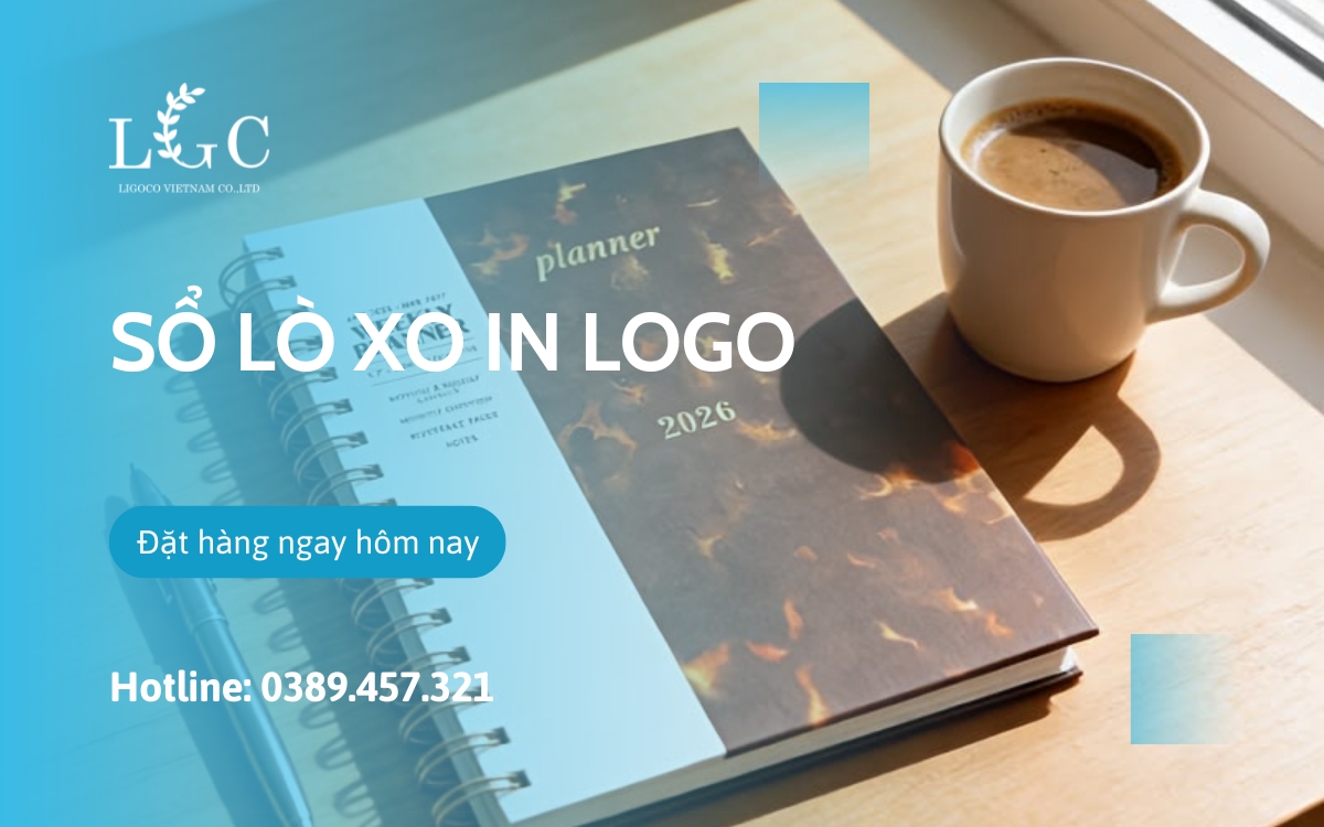 Sổ lò xo in logo