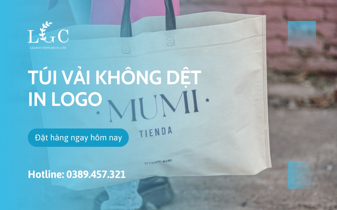Túi vải không dệt in logo
