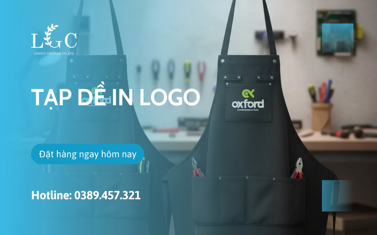 Tạp dề in logo