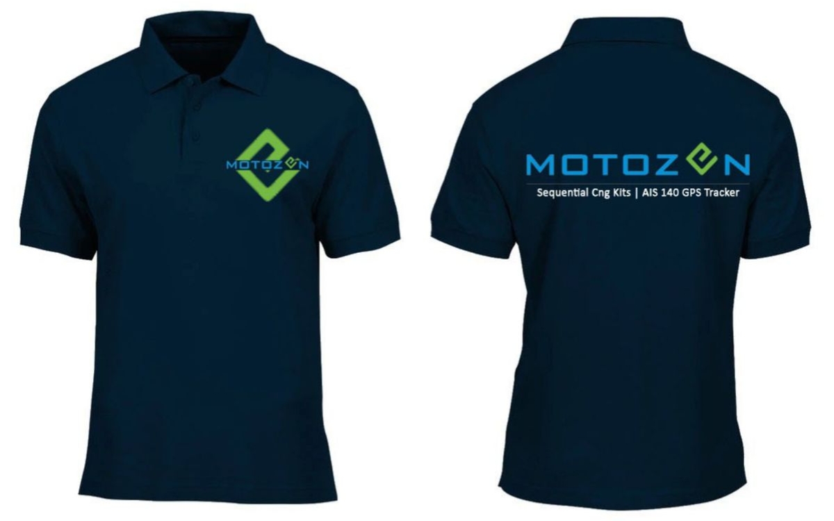 Áo polo in logo thương hiệu trước sau