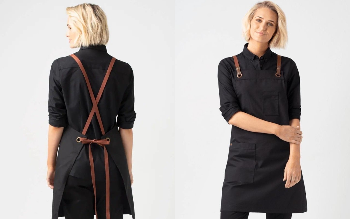 Tạp dề canvas quai da đẹp mắt