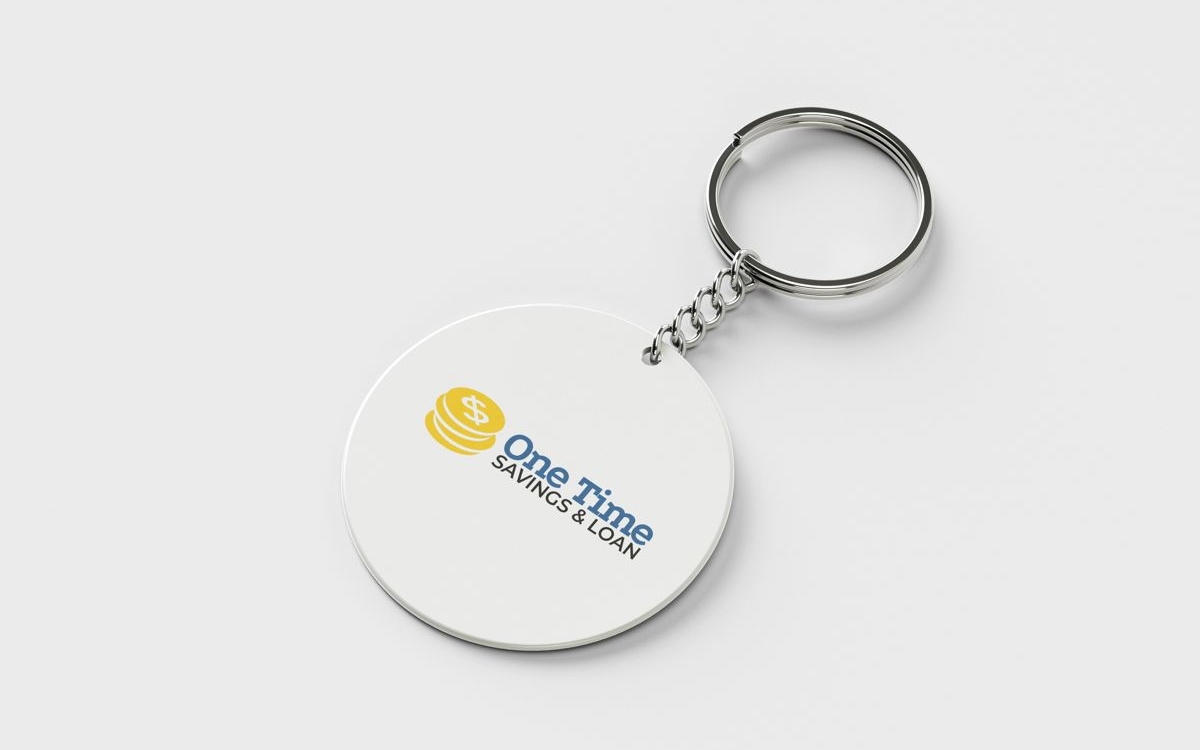 Móc chìa khóa in logo đơn giản