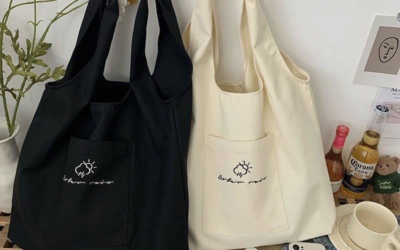 Túi vải bố in họa tiết đơn giản