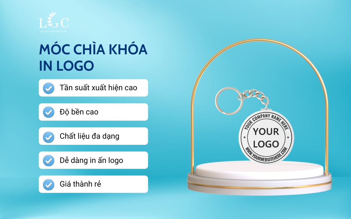 Ưu điểm của móc chìa khóa in logo