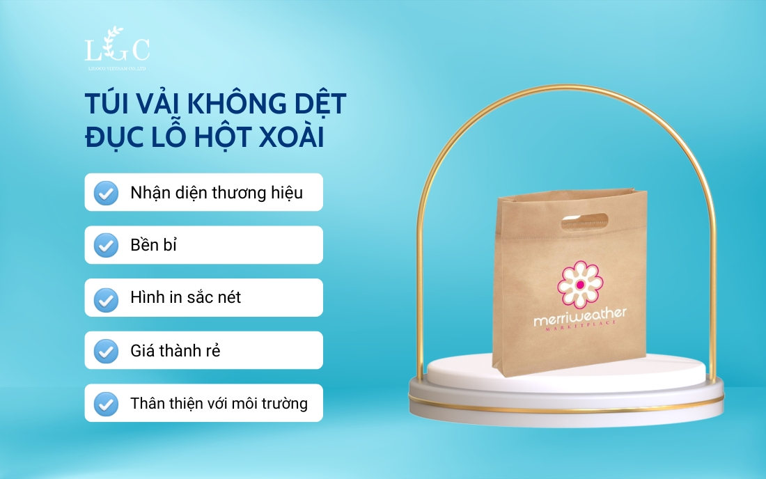Ưu điểm của túi vải không dệt đục lỗ hột xoài