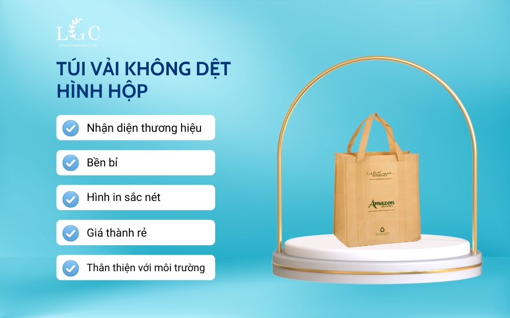 Ưu điểm của túi vải không dệt hình hộp
