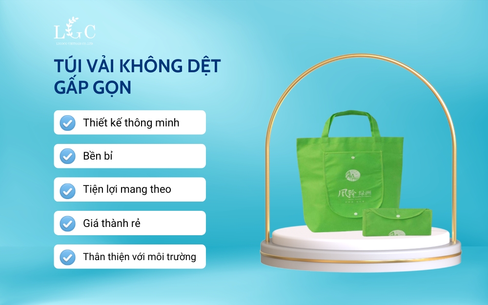 Ưu điểm của túi vải không dệt gấp gọn