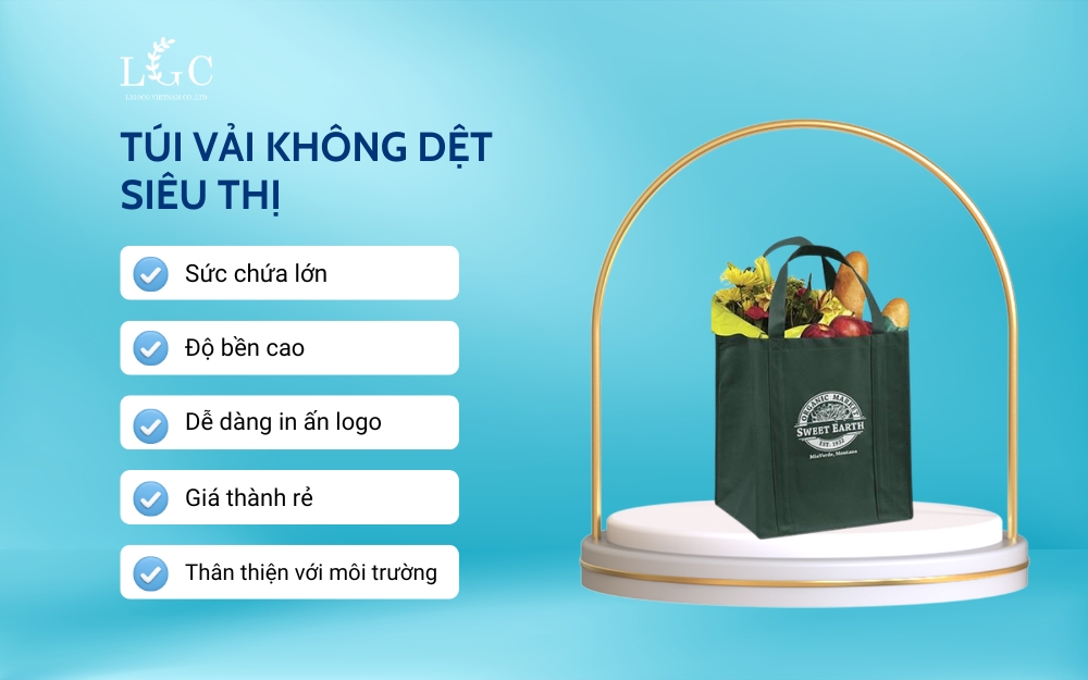 Ưu điểm của túi vải không dệt siêu thị