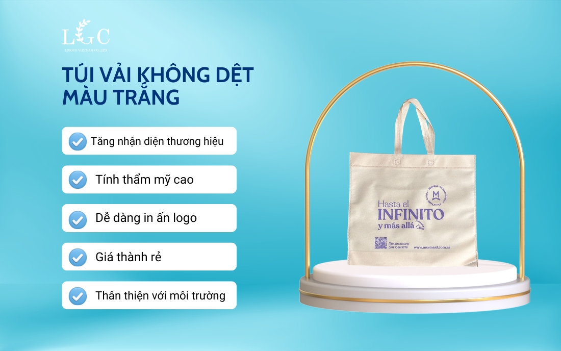 Ưu điểm của túi vải không dệt màu trắng