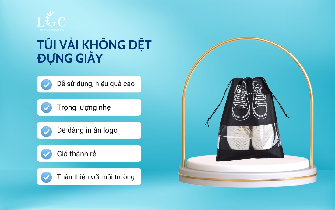 Ưu điểm của túi vải không dệt đựng giày