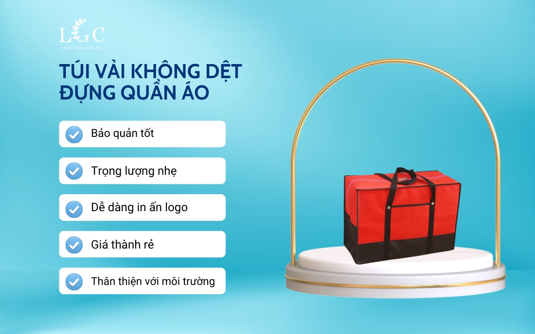 Ưu điểm của túi vải không dệt đựng quần áo