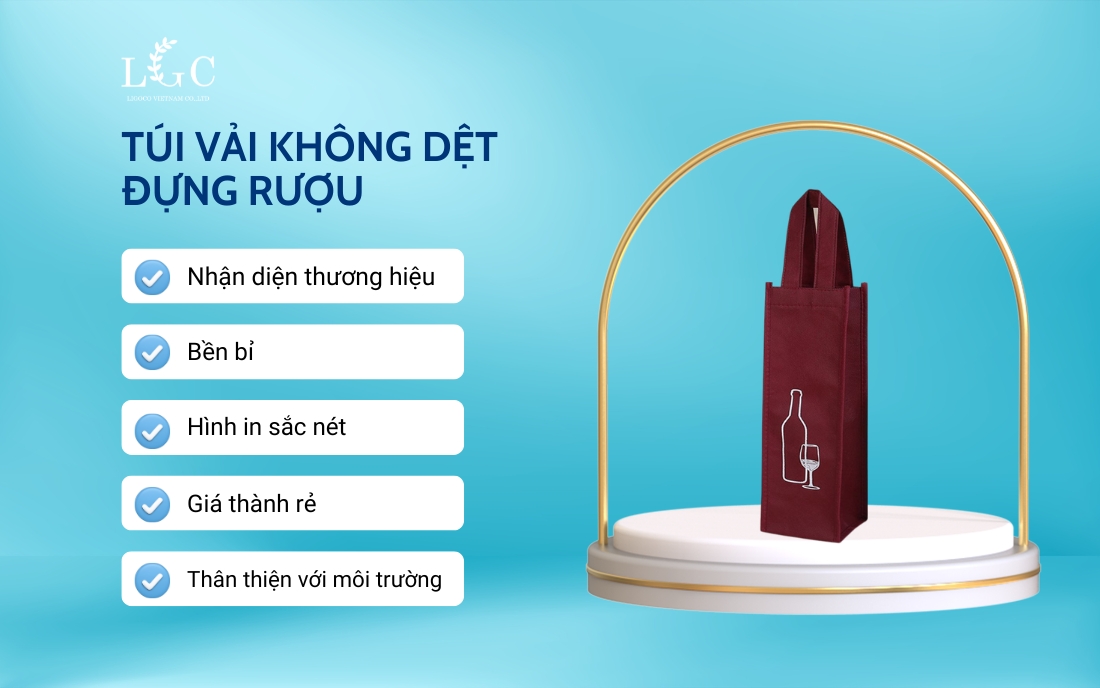 Ưu điểm của túi vải không dệt đựng rượu