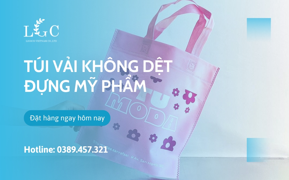 Túi vải không dệt đựng mỹ phẩm