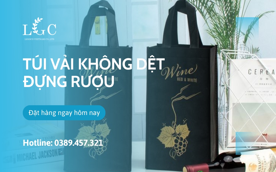 Túi vải không dệt đựng rượu
