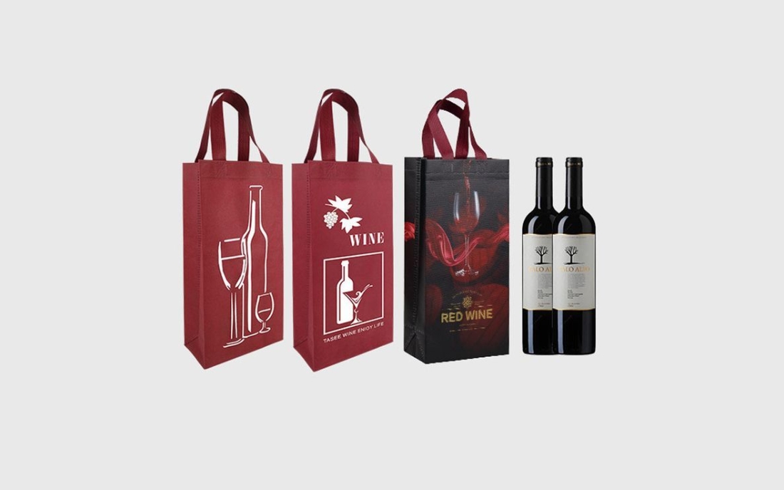 Túi vải không dệt dạng hình hộp đựng rượu