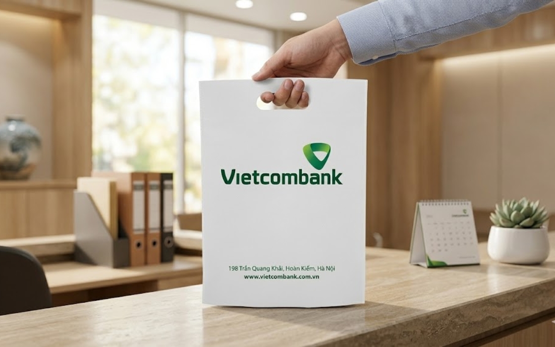 Túi vải ngân hàng in logo