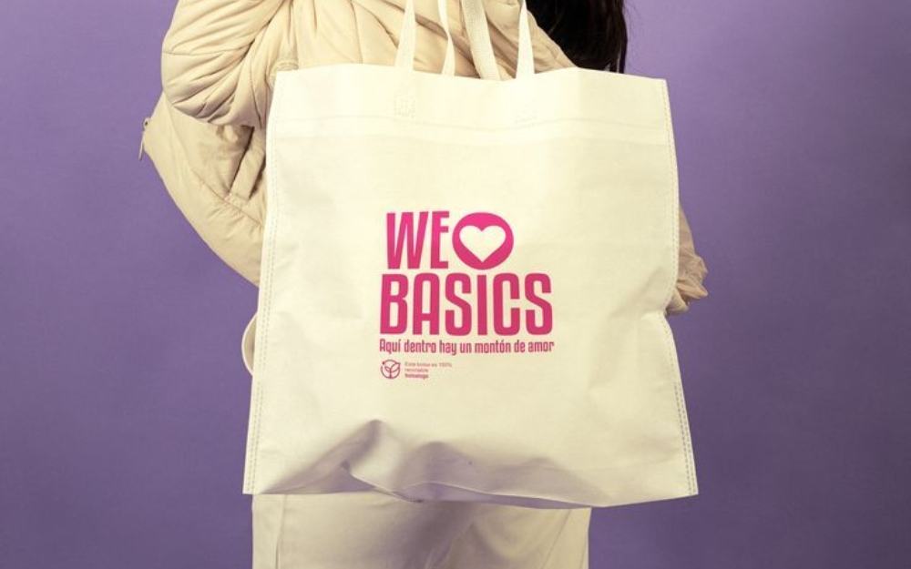 Túi vải không dệt màu trắng đơn giản