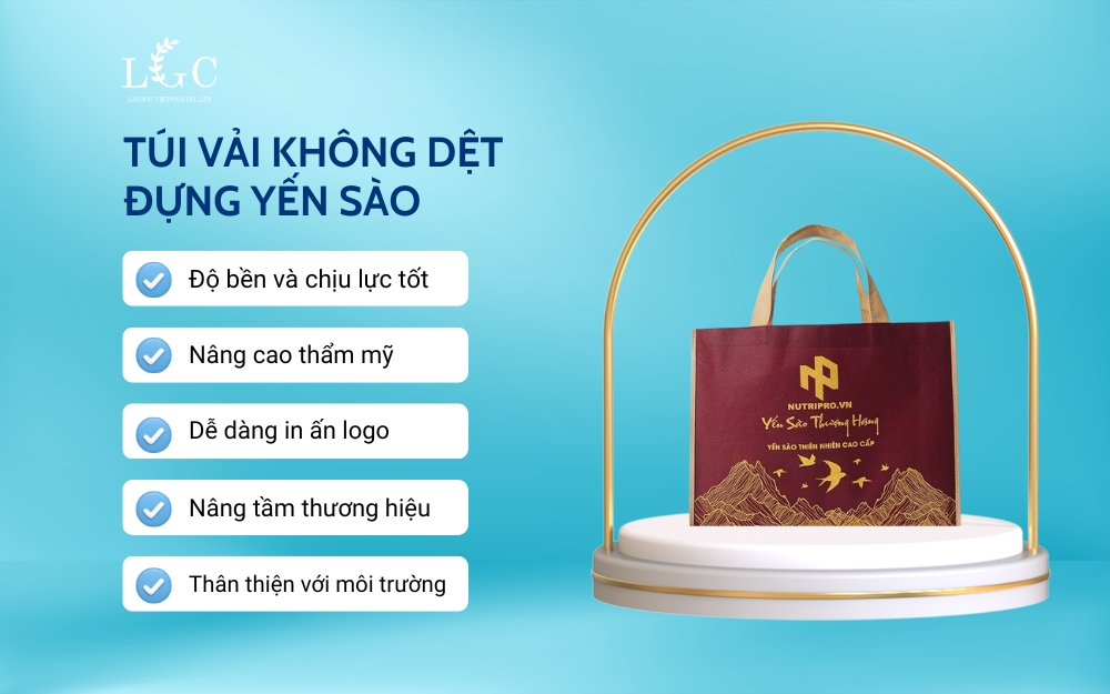 Ưu điểm của túi vải không dệt đựng yến sào