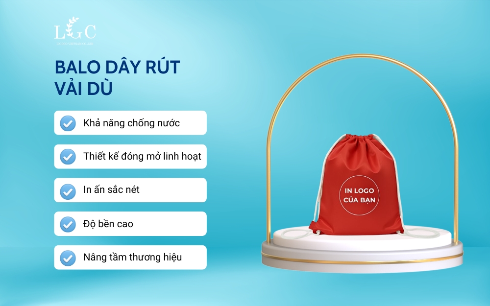 Ưu điểm của balo dây rút vải dù