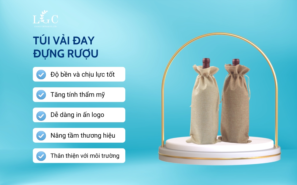Ưu điểm của túi vải đay đựng rượu