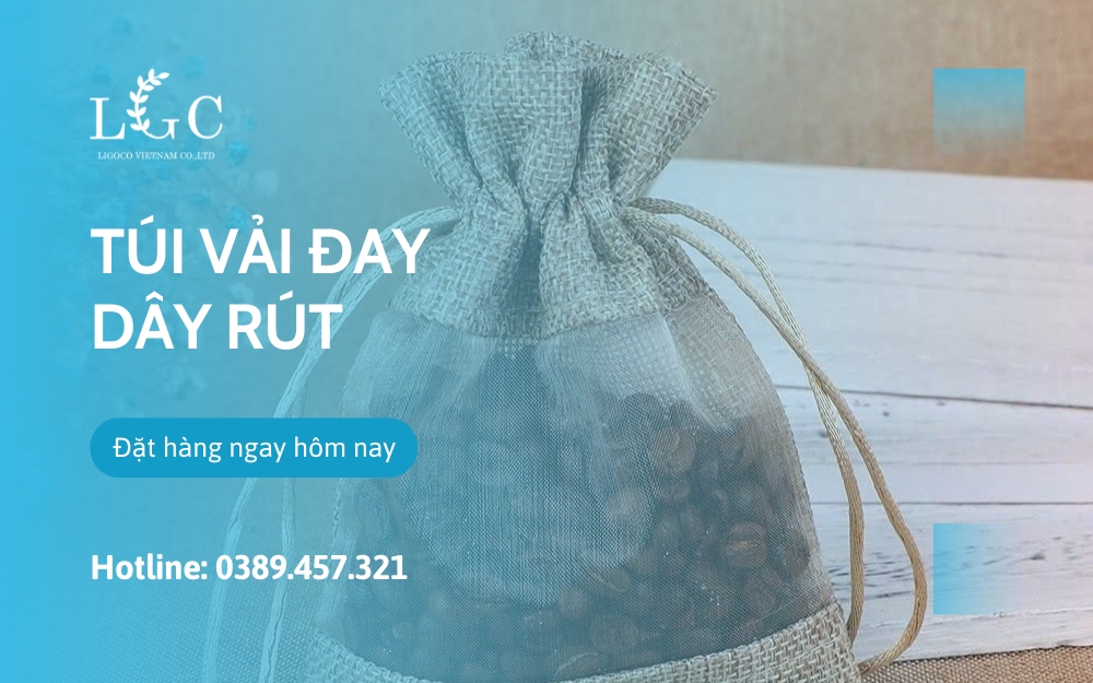 Túi vải đay dây rút