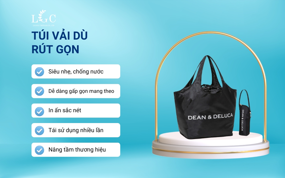 Ưu điểm của túi vải dù gấp gọn