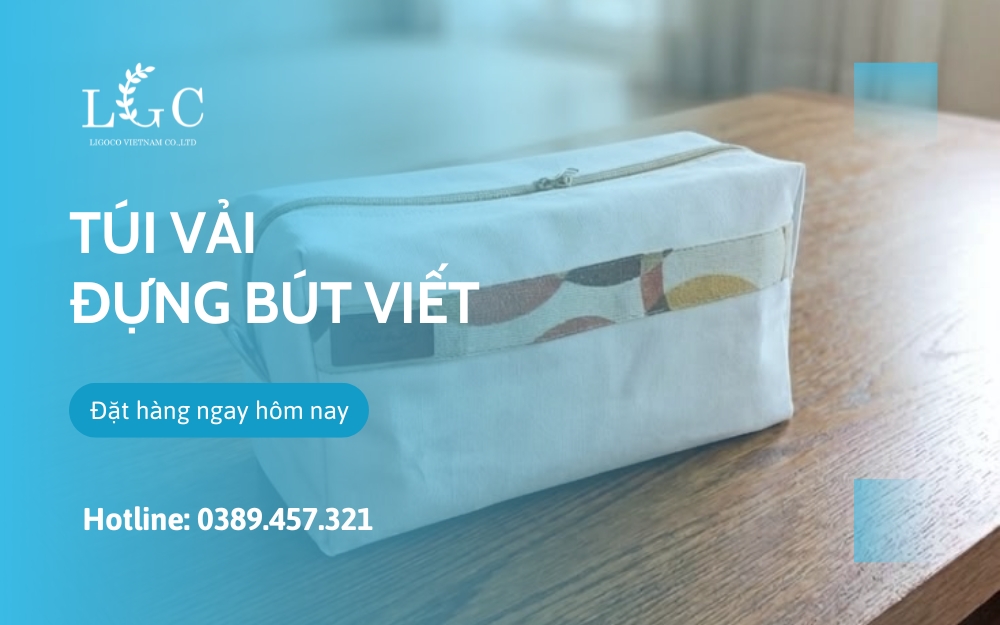 Túi vải đựng bút viết